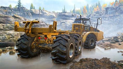 On the top right corner of the map in the mountain river, you will find a cabin and in front of that will be the cat 745c truck. . Cat 745c snowrunner